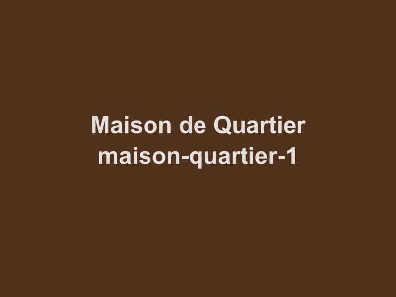 La Maison de Quartier de Sanguera