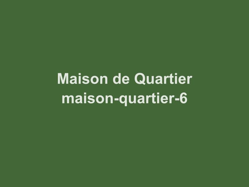 Cour interieure de la Maison de Quartier